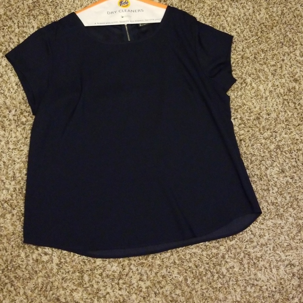 Ann taylor - navy blouse